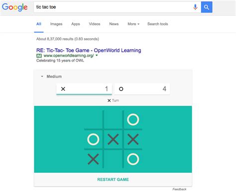 google tic tac toe